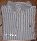 Maat 122 Blauw/wit Ralph Lauren Oxford overhemd NIEUW, Overhemd of Blouse, Nieuw, Ophalen of Verzenden, Jongen