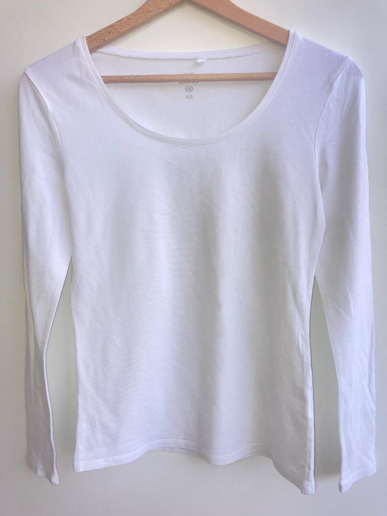 Basic witte longsleeve van C&A mt. 152/158, Kinderen en Baby's, Kinderkleding | Maat 158, C&A, Meisje, Ophalen of Verzenden, Zo goed als nieuw