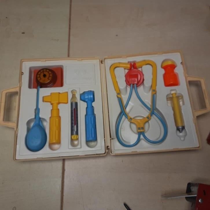 Vintage Fisher-Price Dokterset Speelgoedkoffer, Ophalen of Verzenden, Gebruikt, Speelset