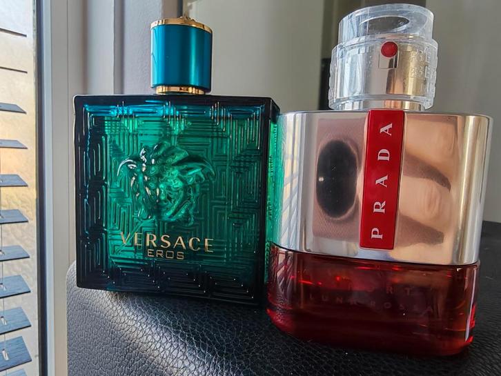 Versace Eros en Prada Luna Rossa Sport, Sieraden, Tassen en Uiterlijk, Uiterlijk | Parfum, Nieuw, Ophalen of Verzenden
