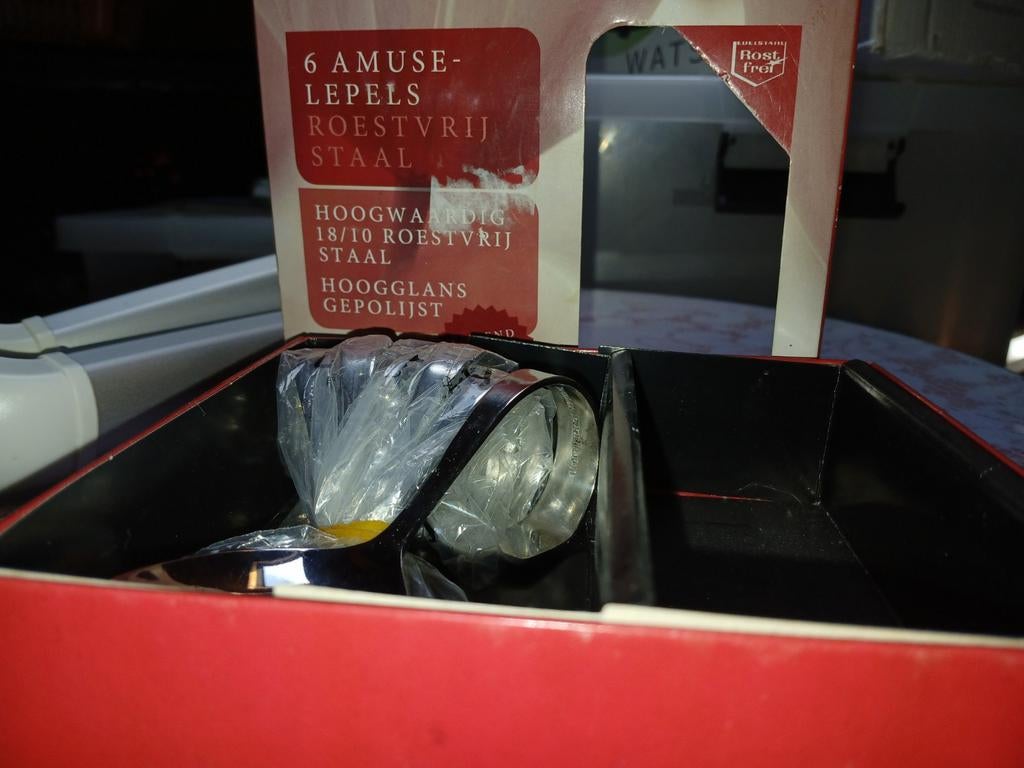 6 amuse lepels van roestvrij staal, Ophalen of Verzenden