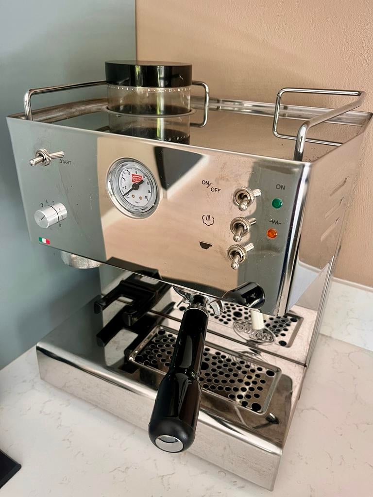 Quickmill 3035 espressomachine – recent onderhouden + access, Gebruikt, Espresso apparaat, Gemalen koffie, Ophalen