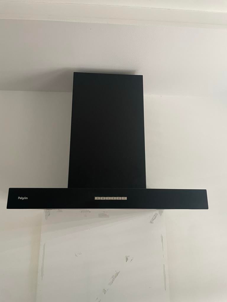 Pelgrim afzuigkap mat zwart, Witgoed en Apparatuur, Afzuigkappen, Ophalen, Gebruikt, Wandschouwkap, Inbouw