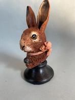 Decoratief groot paashaashoofd op sokkel, handbeschilderd, Ophalen of Verzenden