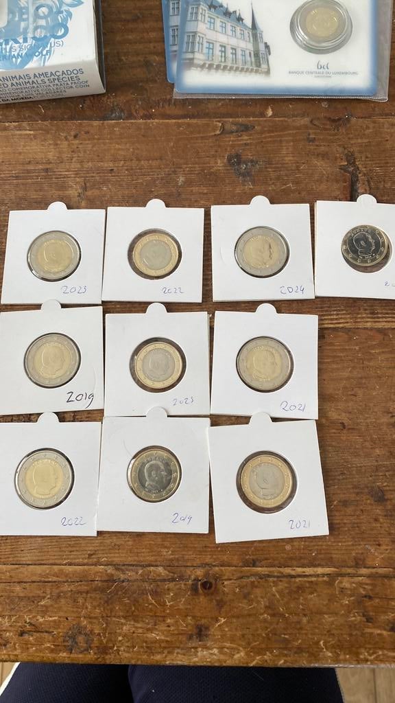 Monaco 1 en 2 euro munten ( ongecirculeerd), Ophalen of Verzenden, Monaco, 2 euro