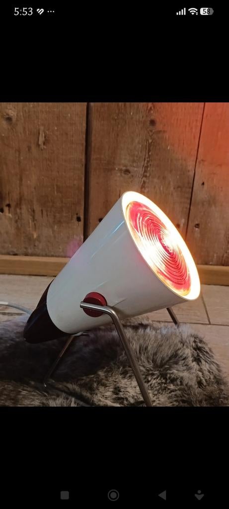 Vintage Philips Infrarood Warmtelamp - Retro design, Ophalen of Verzenden