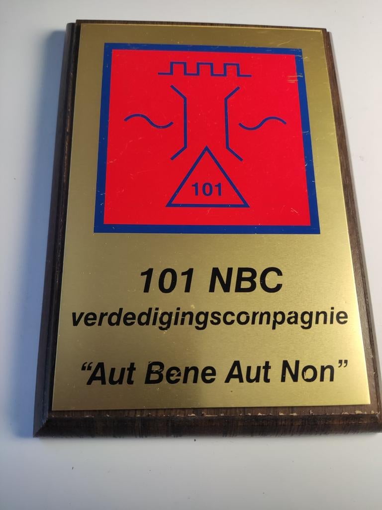 Onderdeel schild 101NBCCie van 101 Geniebat, Ophalen of Verzenden