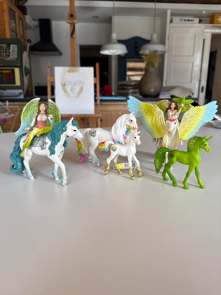 Schleich Bayala Pegasus Paarden & Elfen Set, Ophalen of Verzenden, Gebruikt, Meisje