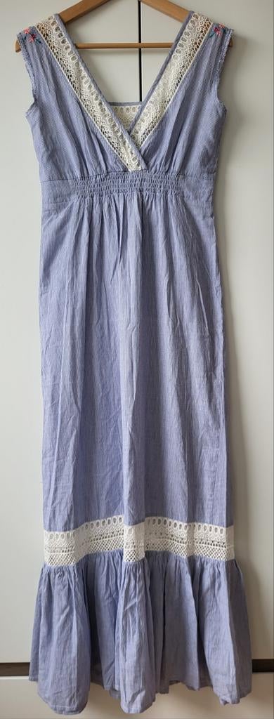 Christophe Sauvat maxi jurk in maat 36 of smalle 38, Kleding | Dames, Poupette St Barth, Blauw, Ophalen of Verzenden, Zo goed als nieuw