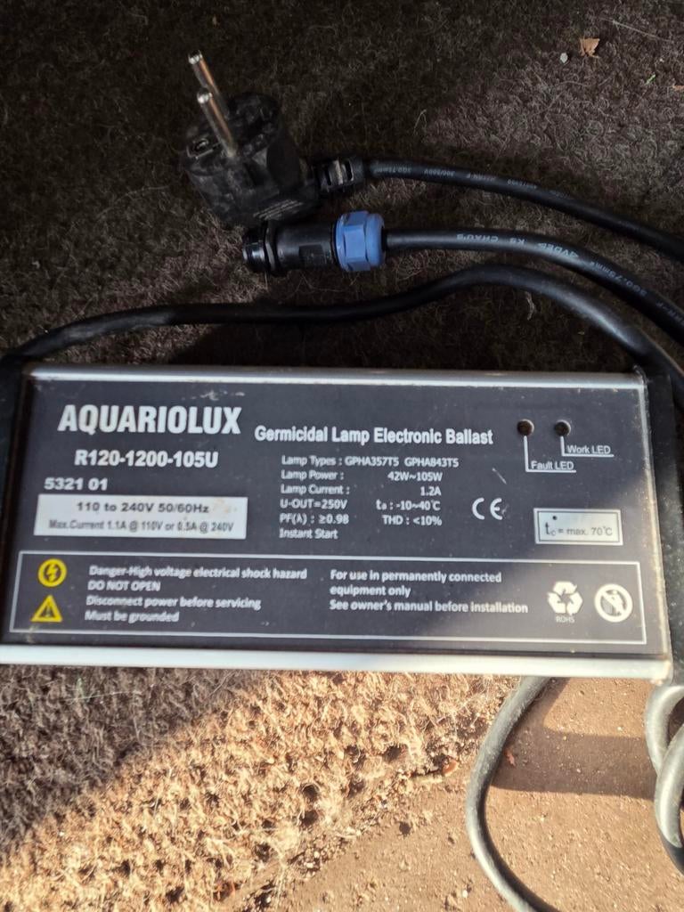 Aquariolux dompel uv ballast, Ophalen of Verzenden