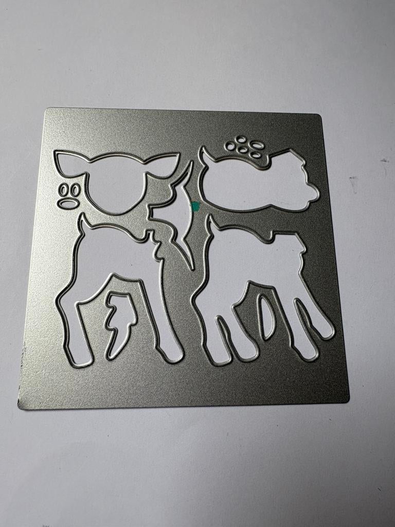 Snijmal staand en liggend hert, Hobby en Vrije tijd, Ophalen of Verzenden, Zo goed als nieuw, Overige thema's, Pons of Mal