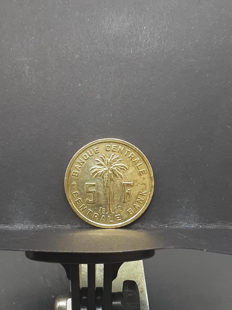 5 francs Belgisch Congo Ruanda Urundi 1952, Ophalen of Verzenden, Overige landen, Losse munt