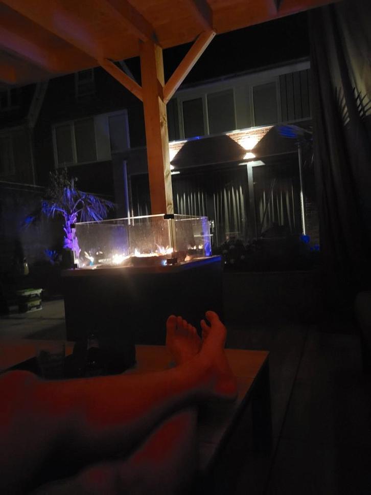 Super mooie gashaard, Tuin en Terras, Buitenverlichting, Zo goed als nieuw, Wandlamp, Rvs, Netvoeding, Ophalen