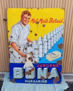 Emaille Reclamebord Jurgens Bona Margarine, Ophalen, Reclamebord