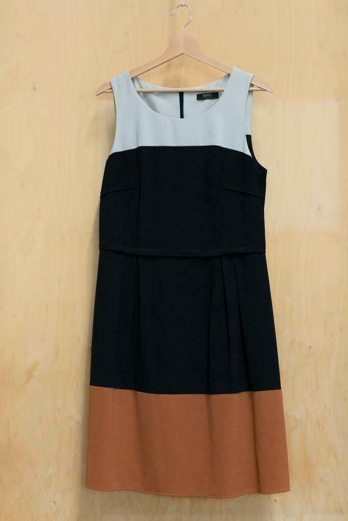 Esprit mooie nette A lijn jurk grijs bruin zwart L 42, Kleding | Dames, Jurken, Zo goed als nieuw, Maat 42/44 (L), Zwart, Onder de knie