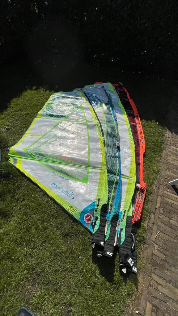 Hotsails KS3 4.0, 4.6, 5.2 en 5.8, Watersport en Boten, Windsurfen, Gebruikt, Zeil, Met draagtas, 5 tot 7 m², Ophalen of Verzenden