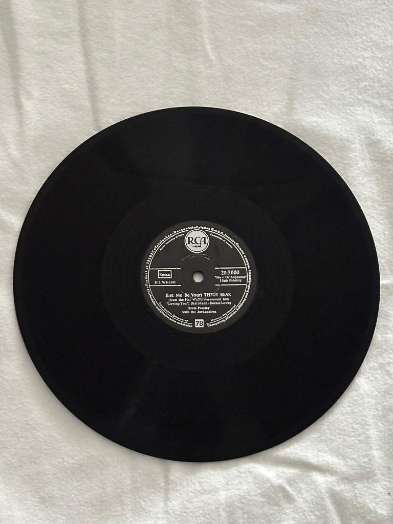 Elvis Presley 78rpm songs Teddybear / Loving you, Ophalen, Zo goed als nieuw, 10 inch