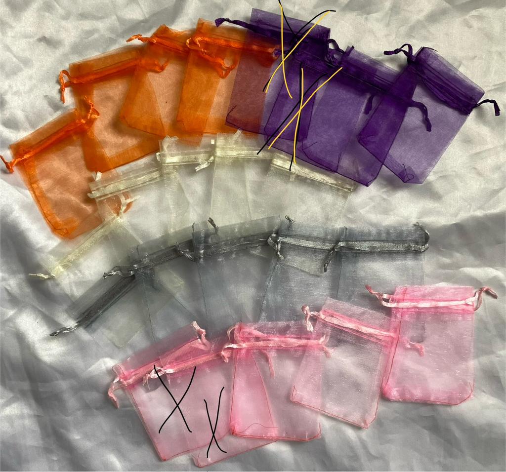 Organza zakjes nw 6 voor 1,00, Ophalen of Verzenden, Nieuw, Kraal