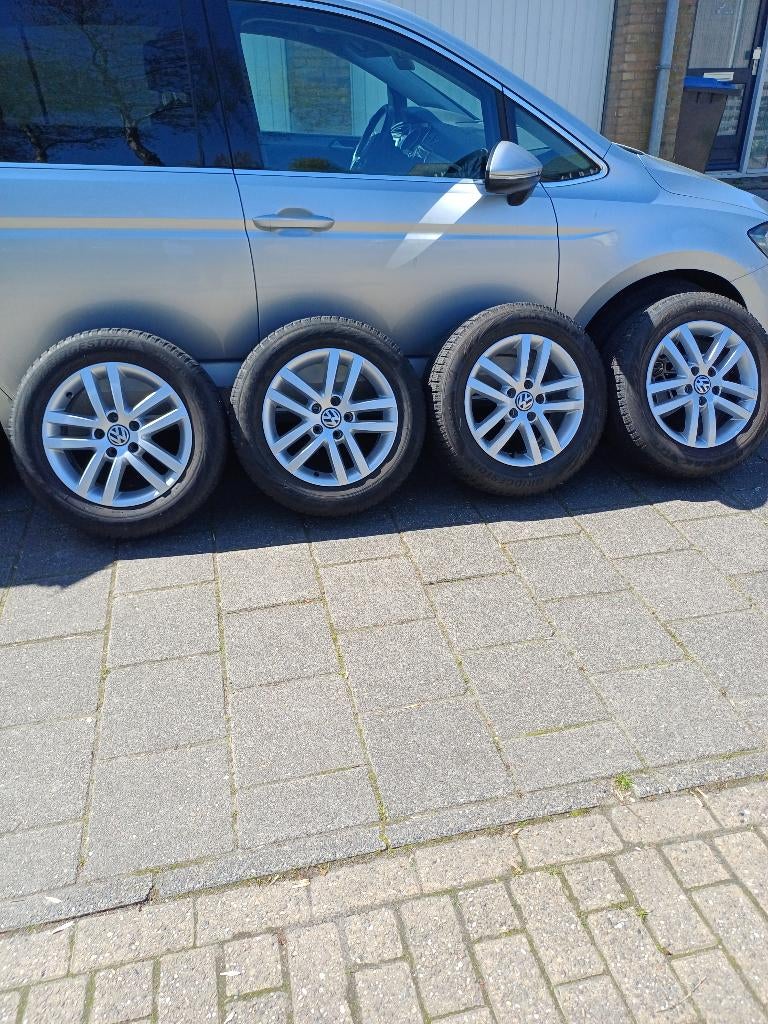 Originele VW Cleveland 16 inch alu velgen, Auto-onderdelen, Banden en Velgen, Ophalen, Gebruikt, 16 inch, Banden en Velgen