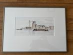 Aquarel zicht op Unimills Zwijndrecht van schilder Hagestein, Antiek en Kunst, Kunst | Schilderijen | Klassiek, Ophalen of Verzenden