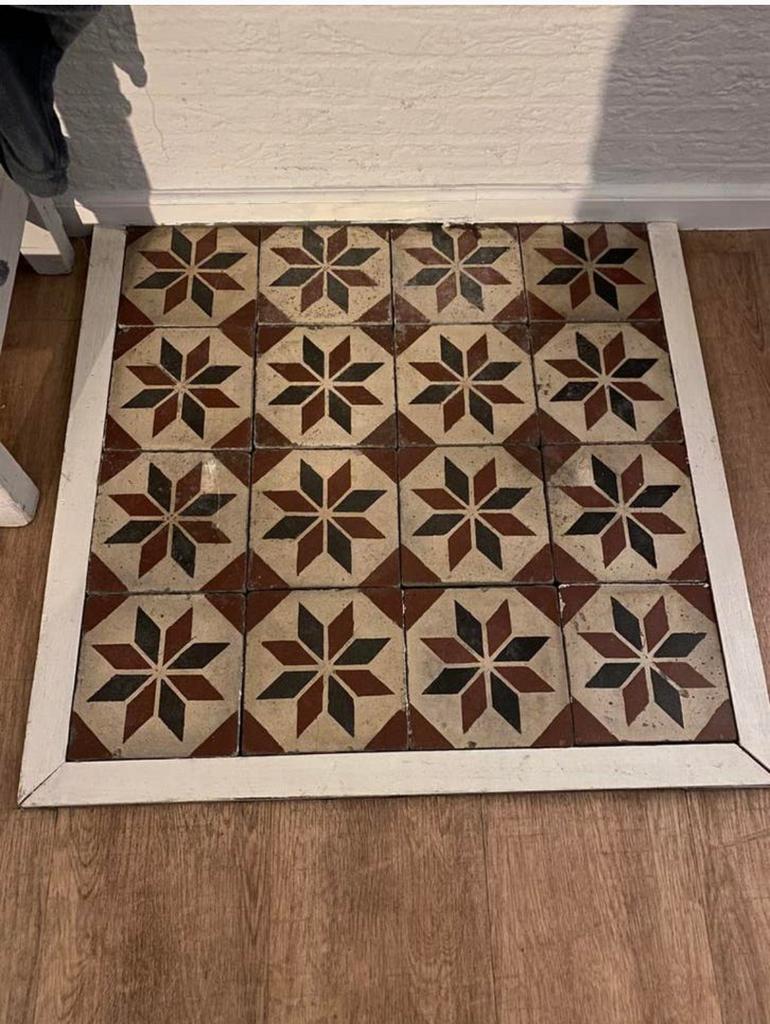 Antiek tegelplateau, Ophalen, Gebruikt, Keramiek, Minder dan 5 m²