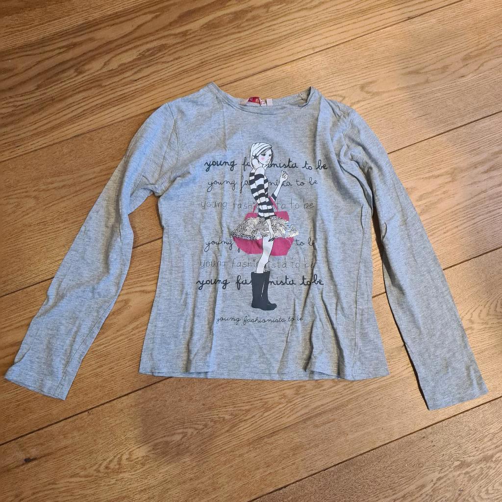 Longsleeve shirt met pailletjes mt 146-152 van WE., Kinderen en Baby's, Kinderkleding | Maat 146, Ophalen of Verzenden, Gebruikt