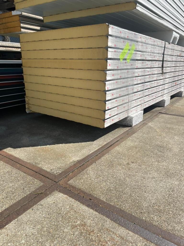 Sandwichpanelen – Dakpanelen – 80 mm dik – Lengte: 5000 mm, Ophalen, Zo goed als nieuw, Overige materialen, 50 tot 100 mm