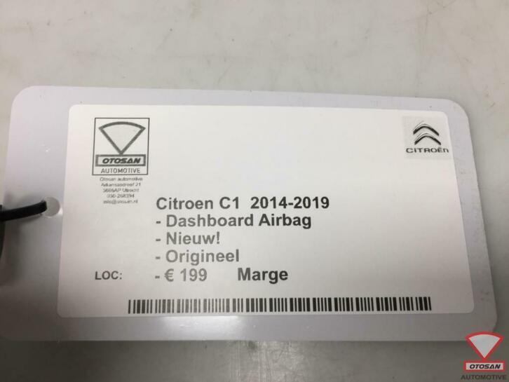 citroen c1 2014 2019 dashboard airbag nieuw! origineel!, Auto-onderdelen, Nieuw, Ophalen of Verzenden, Taurusavenue 1
2132 LS  Hoofddorp, NL