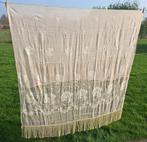 Antieke vitrage met bloemen, Antiek en Kunst, Ophalen of Verzenden