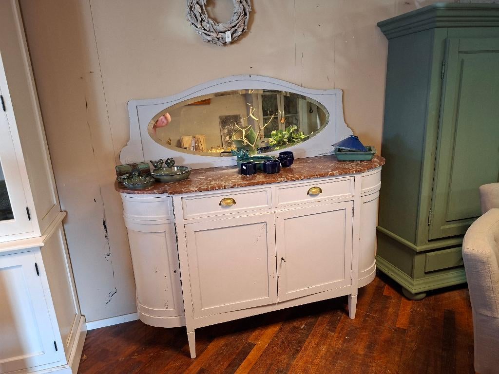 *UITVERKOOP* Spaans dressoir met marmer blad, Huis en Inrichting, Kasten | Dressoirs, Gebruikt, Met deur(en), 150 tot 200 cm, Ophalen of Verzenden