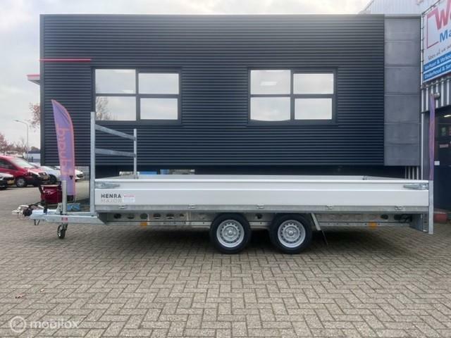 VOORRAAD ACTIE! HENRA Plateauwagen 401x185cm 2.700kg, Auto diversen, Aanhangers en Bagagewagens, Nieuw