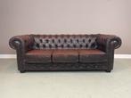 Originele Engelse Chesterfield 3 zits bank vintage, Ophalen, Gebruikt, Driepersoons