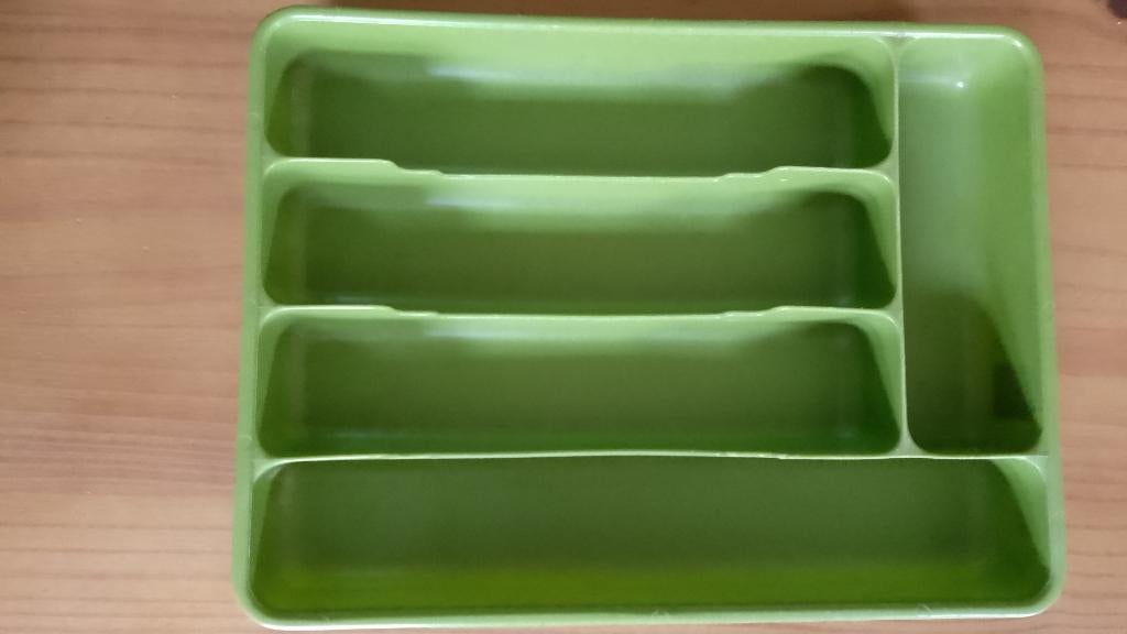 Vintage Bestekbak, groen, Kunststof, Ophalen of Verzenden, Overige merken, Groen