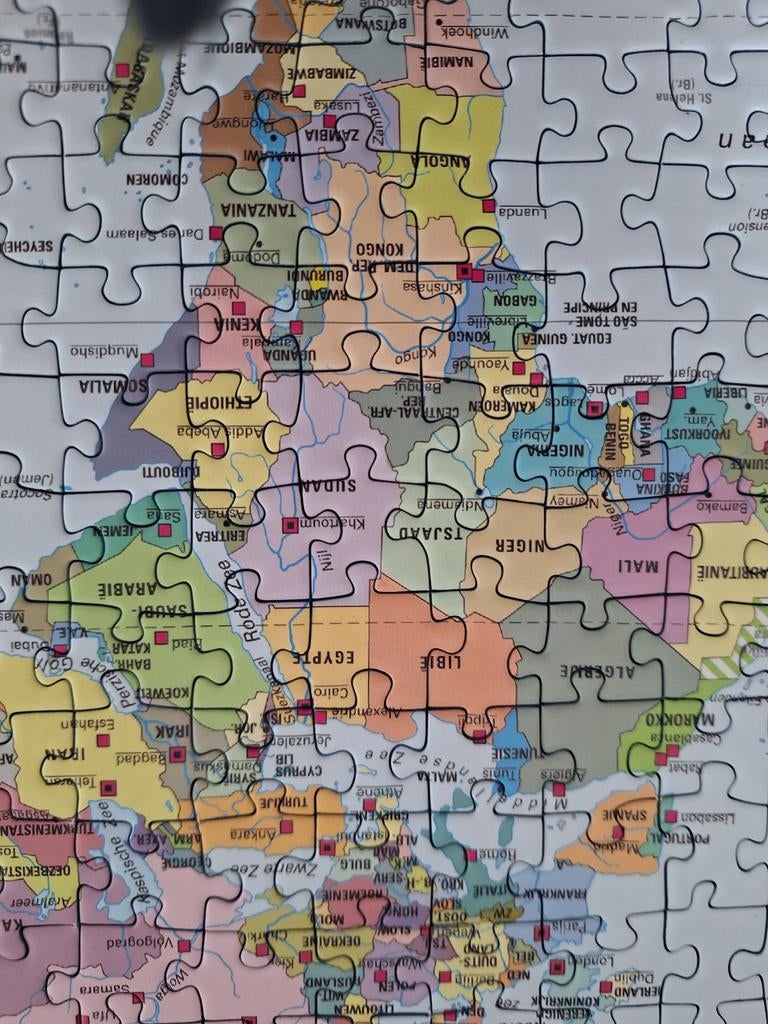 Ravensburger puzzel Wereld kaart. 500 stuks., Ophalen of Verzenden, 500 t/m 1500 stukjes, Zo goed als nieuw, Legpuzzel