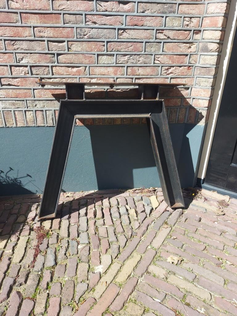 Robuuste metalen tafelpoot / onderstel - industrieel, Ophalen, Tafelpoot, Minder dan 50 cm, Gebruikt