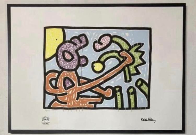 Keith Haring : litho op groot formaat, Antiek en Kunst, Ophalen of Verzenden