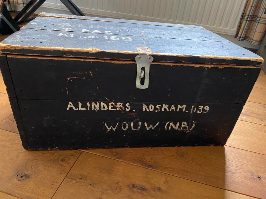 Legerkist groot, Huis en Inrichting, Woonaccessoires | Kisten, Minder dan 50 cm, Minder dan 50 cm, Ophalen of Verzenden, Zo goed als nieuw