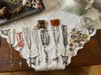 Lot oude devotie , religie , broches , speldjes , rozenkrans, Antiek en Kunst, Ophalen of Verzenden