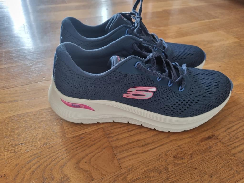 Nieuwe Skechers sneakers maat 38 - te groot gekocht, Skechers, Blauw, Nieuw, Ophalen of Verzenden