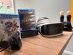 PSVR incl. Move Controllers + PS5 Adapter + 2 Games, Ophalen, Zo goed als nieuw, Sony PlayStation