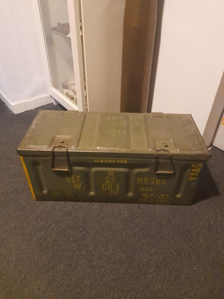 Munitie kist uit 1942, Ophalen, Landmacht, Amerika, Kist of Geocache