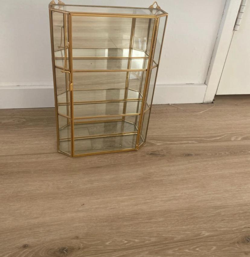 Vintage Gouden messing kastje, Ophalen, Minder dan 50 cm, Zo goed als nieuw, Minder dan 100 cm