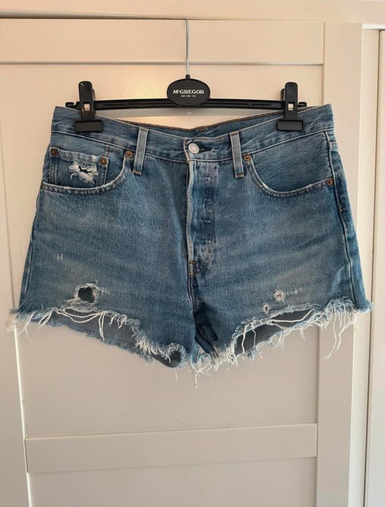 501 Levi’s original short maat W28, Ophalen of Verzenden, Zo goed als nieuw, Blauw, W28 - W29 (confectie 36)