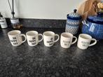 GUSTA - mokken "oh happy day" en "positive vibes" 5 stuks, Huis en Inrichting, Keuken | Servies, Ophalen of Verzenden, Nieuw, Overige stijlen