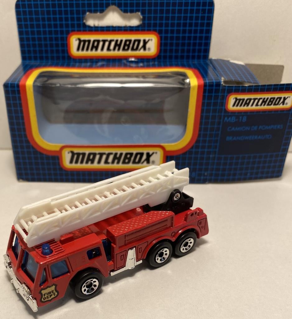 Matchbox 18H-5 American LaFrance fire engine, Thailand, Ophalen of Verzenden, Zo goed als nieuw, Bus of Vrachtwagen