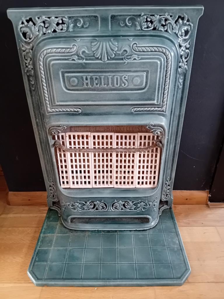 Antieke Helios voorzijde kachel - decoratief en uniek, Ophalen, Gebruikt, Elektrisch, Vrijstaand