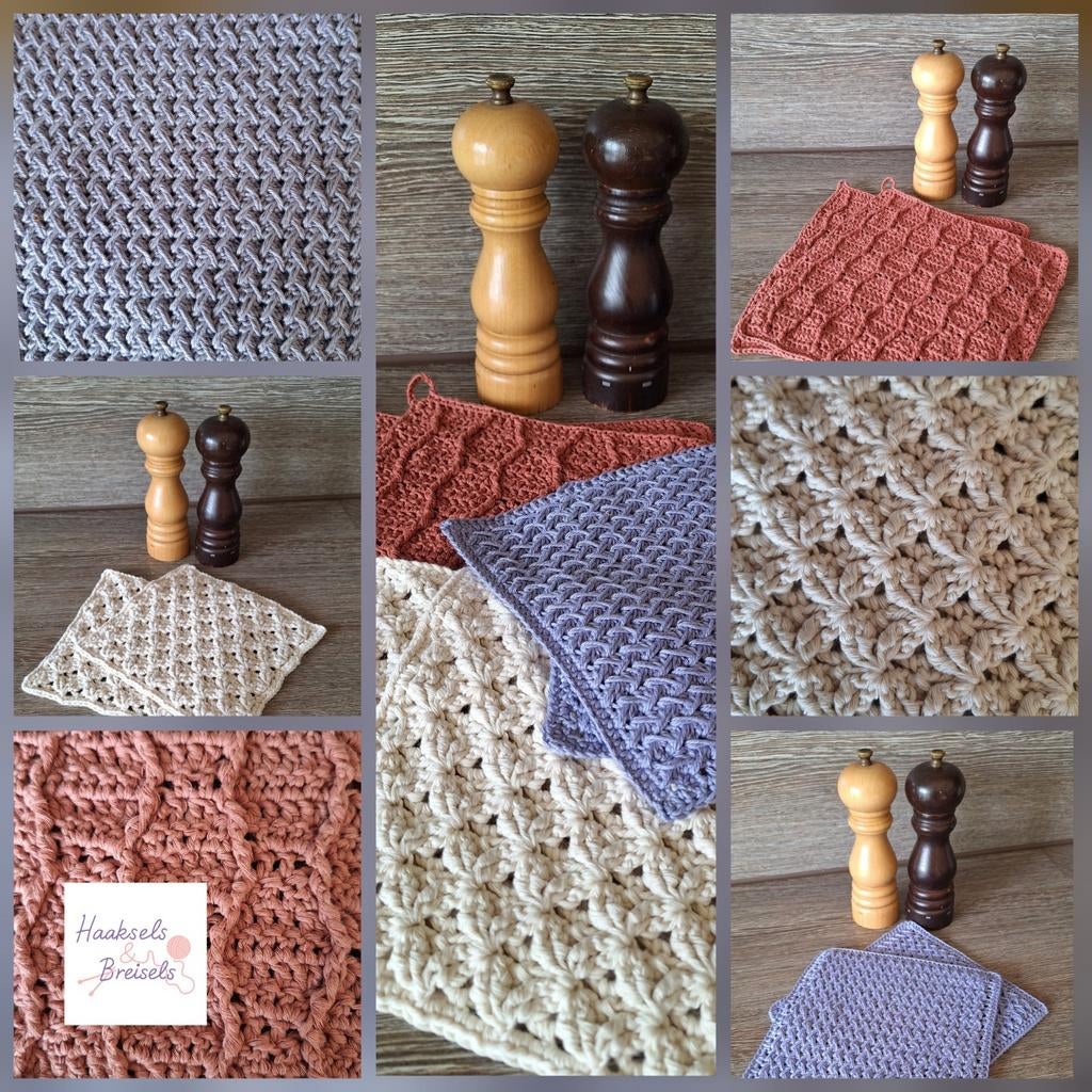 Digitaal haakpatroon Pannenlappen Trio, Verzenden, Nieuw, Haken, Patroon of Boek