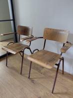 10 Industriële Jaren '60 Stapelbare Stoelen met Armleuning, Ophalen, Gebruikt, Overige kleuren, Vintage retro buizenframe