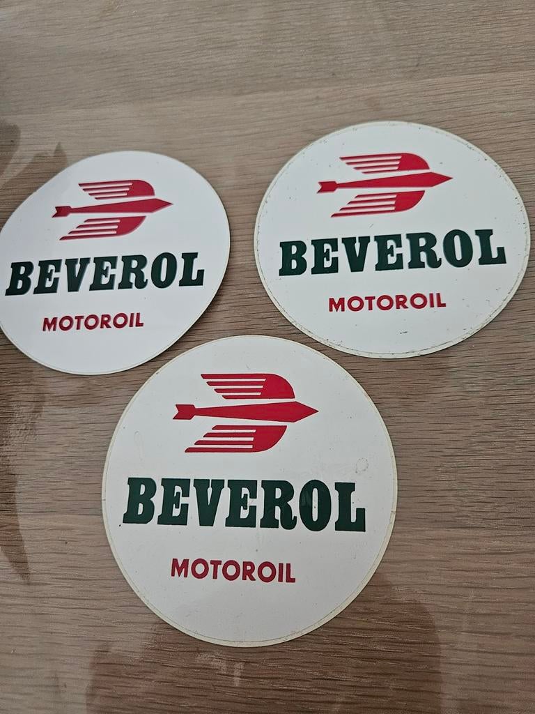 Beverol Motoroil stickers, Verzamelen, Ophalen of Verzenden, Zo goed als nieuw
