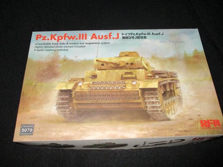 H-5,RFM 1-35,NO,5070,Pz.Kpfw.III Ausf.J, Hobby en Vrije tijd, Modelbouw | Auto's en Voertuigen, Gebruikt, Overige typen, 1:32 tot 1:50